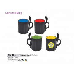 CM 105 Coloured Mug & Spoon